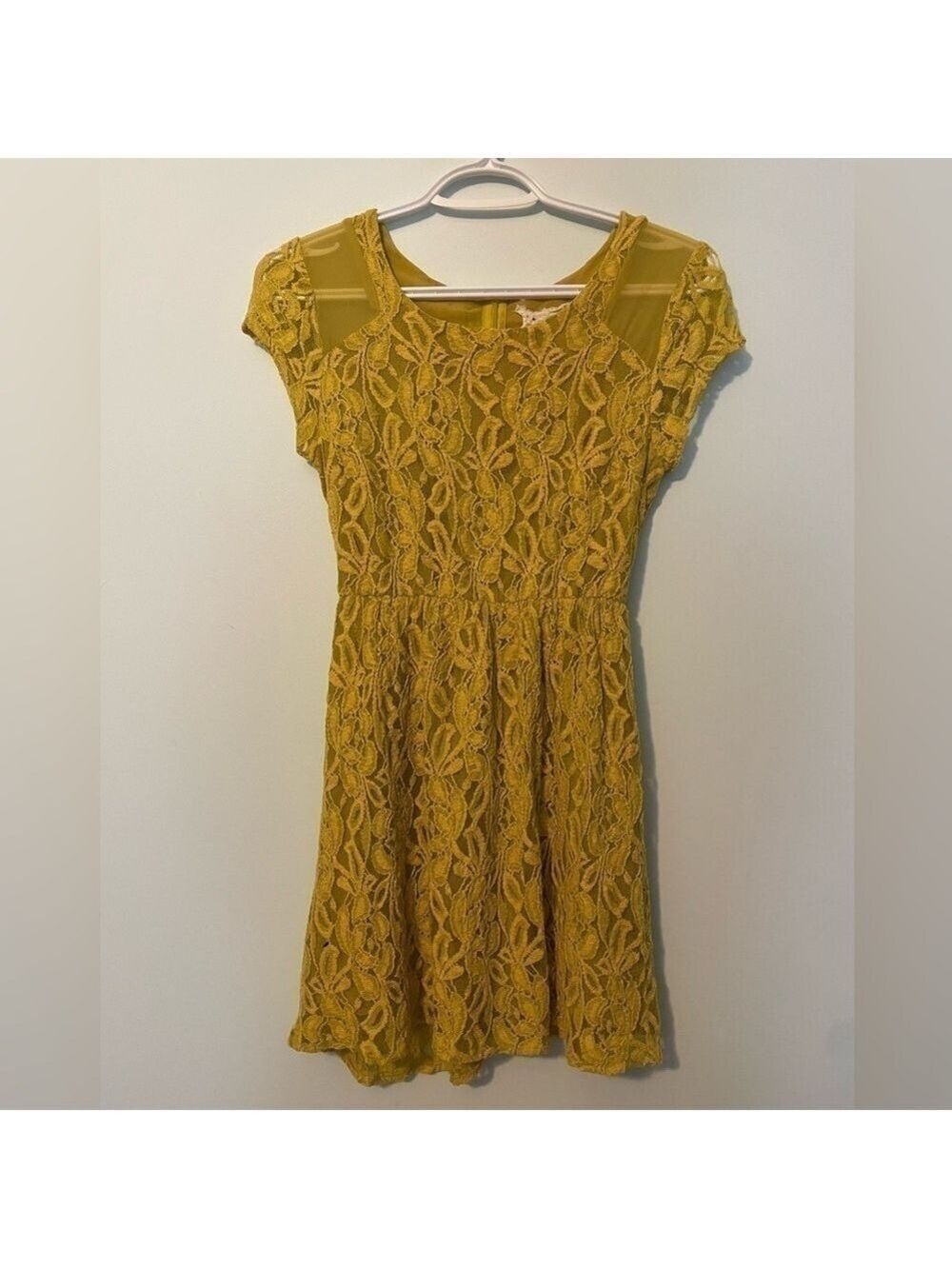 Urban Outfitters Coincidence and Chance Yellow Lace Dress Size XS